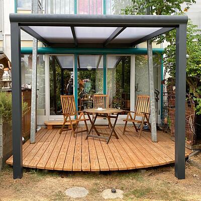 Überdachung auf kleinstem Raum